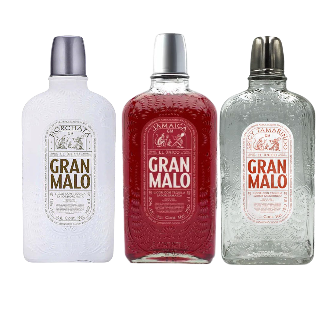 Gran Malo Jamaica, Horchata & Tamarindo Flavored Tequila Bundle
