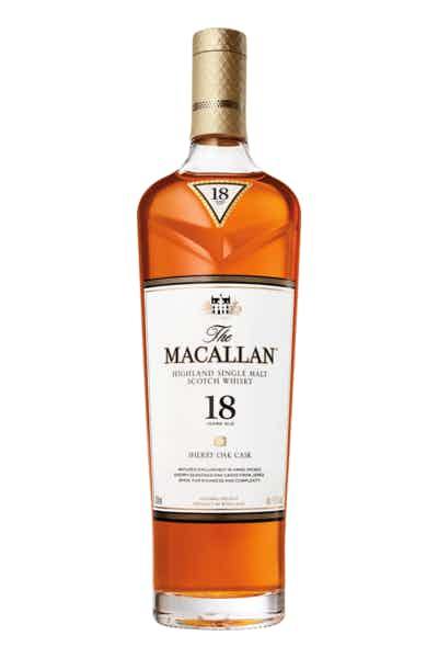 ウイスキー The Macallan 18 Year Old Sherry Oak 700m Macallan 18yr Sherry Oak 750ml - Luekens Wine & Spirits