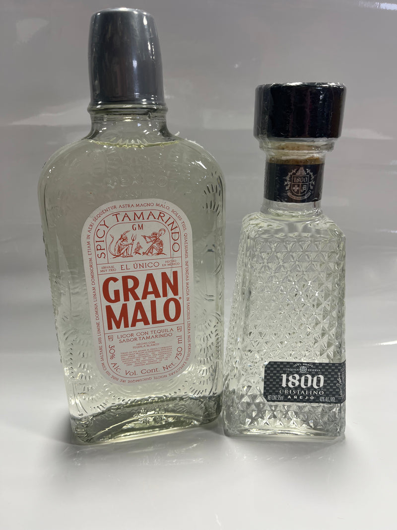 GRAN MALO TEQUILA  + 1800 CRISTALINO 375 ML