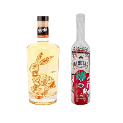 BARULLO Spicy Sandía and Suerte Reposado Tequila premium gift bundle