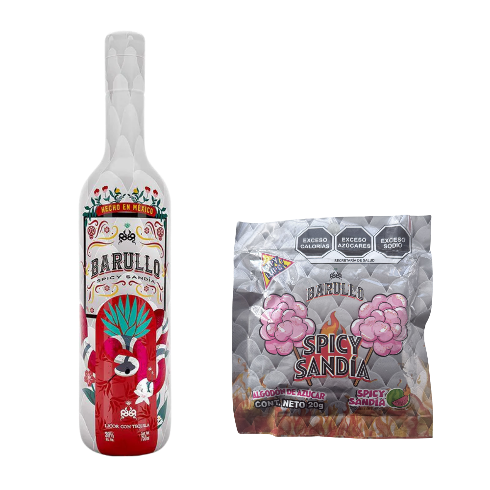 Buy Barullo Spicy Sandía Watermelon Tequila & Barullo Algodón de Azúcar Spicy Sandía Bundle 750ml - Sunset Liquor 