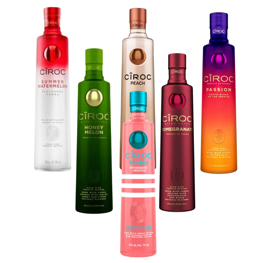 Buy Cîroc Riviera, Honey Melon, Pomegranate, Tropical Passion, Peach &amp; Summer Watermelon Bundle 750ml | Sunset Liquor 