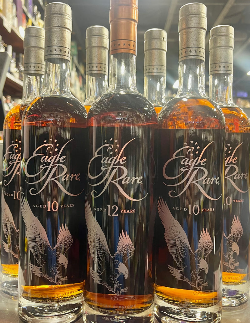 1 Eagle Rare 12 Year Bourbon Whiskey 750ml & 6 750 ML  Eagle Rare 10