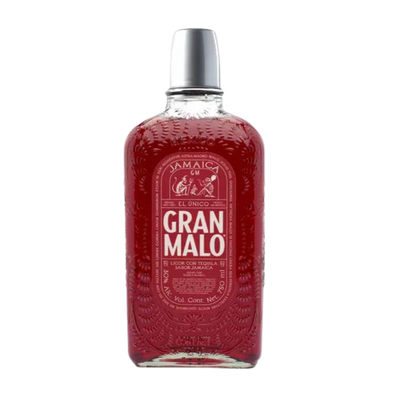 "Gran Malo Jamaica Flavored Tequila 750ml bottle with hibiscus-infused tequila and vibrant red color"