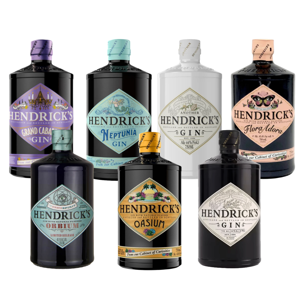 Buy Hendrick's Gin Cabinet of Curiosities 7-Bottle Bundle 750ml | Sunset Liquor 