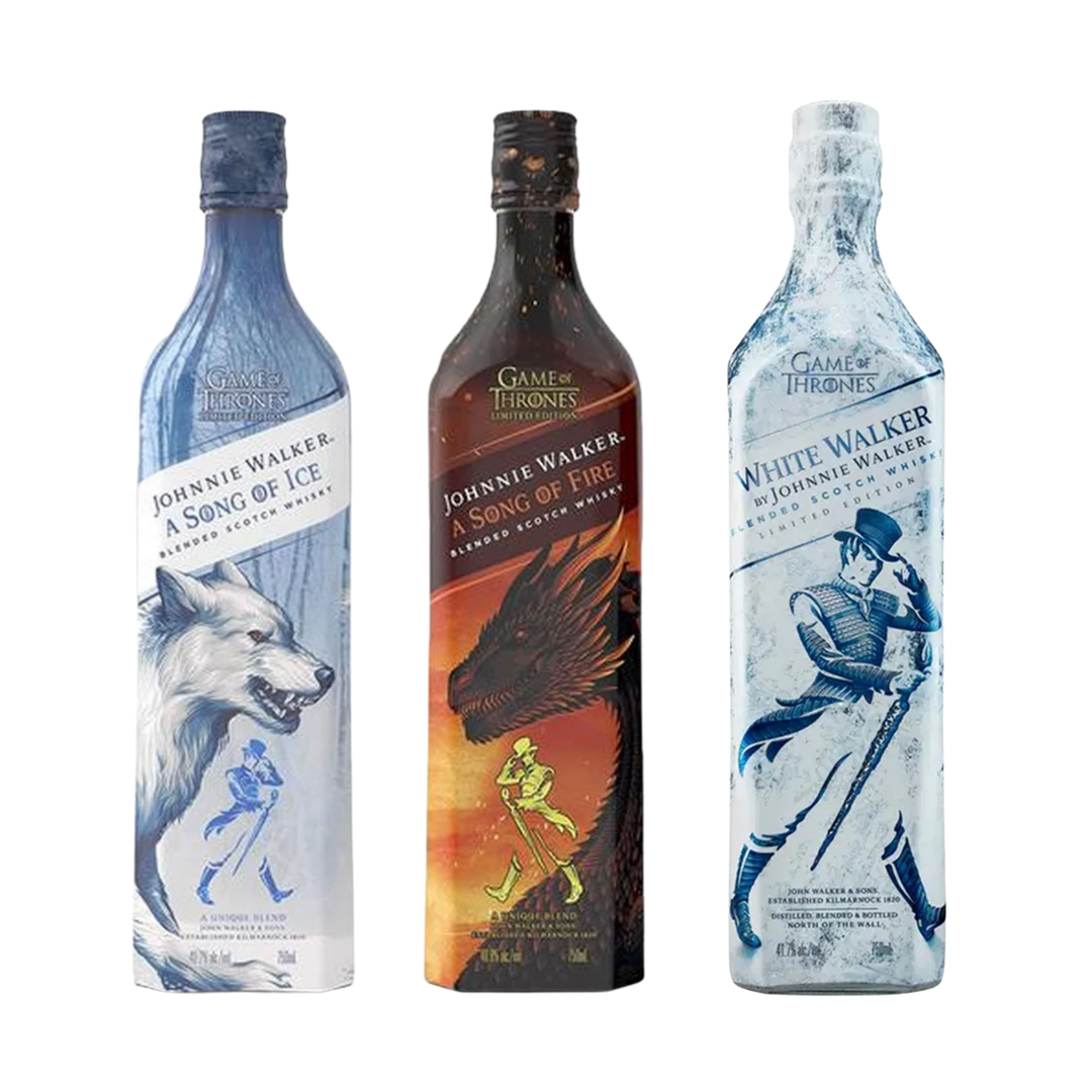 Johnnie Walker Game of Thrones Limited Edition Bundle – A Song of Fire, Ice &amp; White Walker Whisky