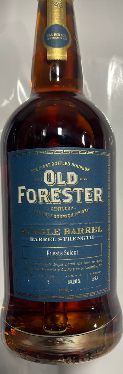 Old Forester Single Barrel Barrel Strength Private Select 750 ML