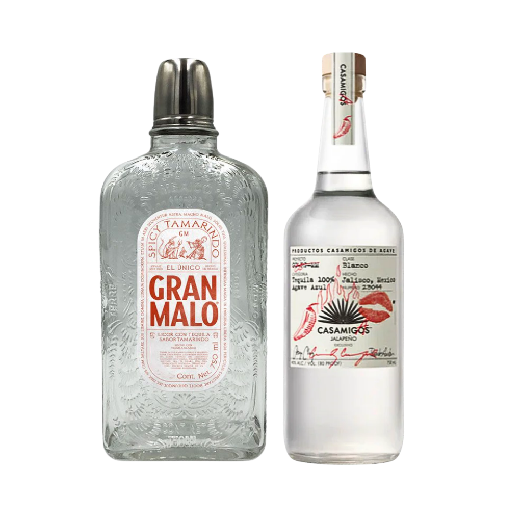 Gran Malo and Casamigos Jalapeño tequila combo 750ml bottles