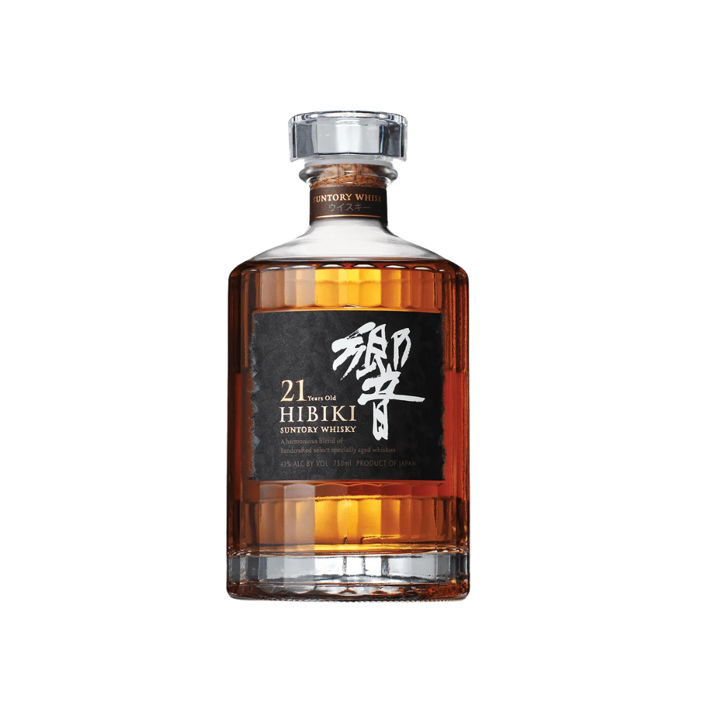 Hibiki 21 Year Japanese Whisky 750ml premium bottle with luxury packaging