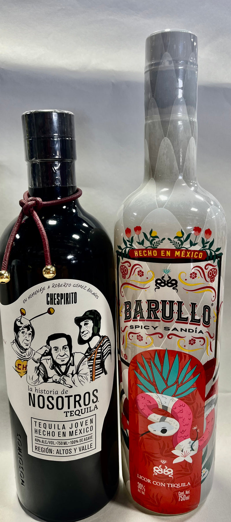 COMBO DEAL BARULLO SPICE SANDIA BOTTLE  & LA HISTORIA DE NOSOTROS TEQUILA