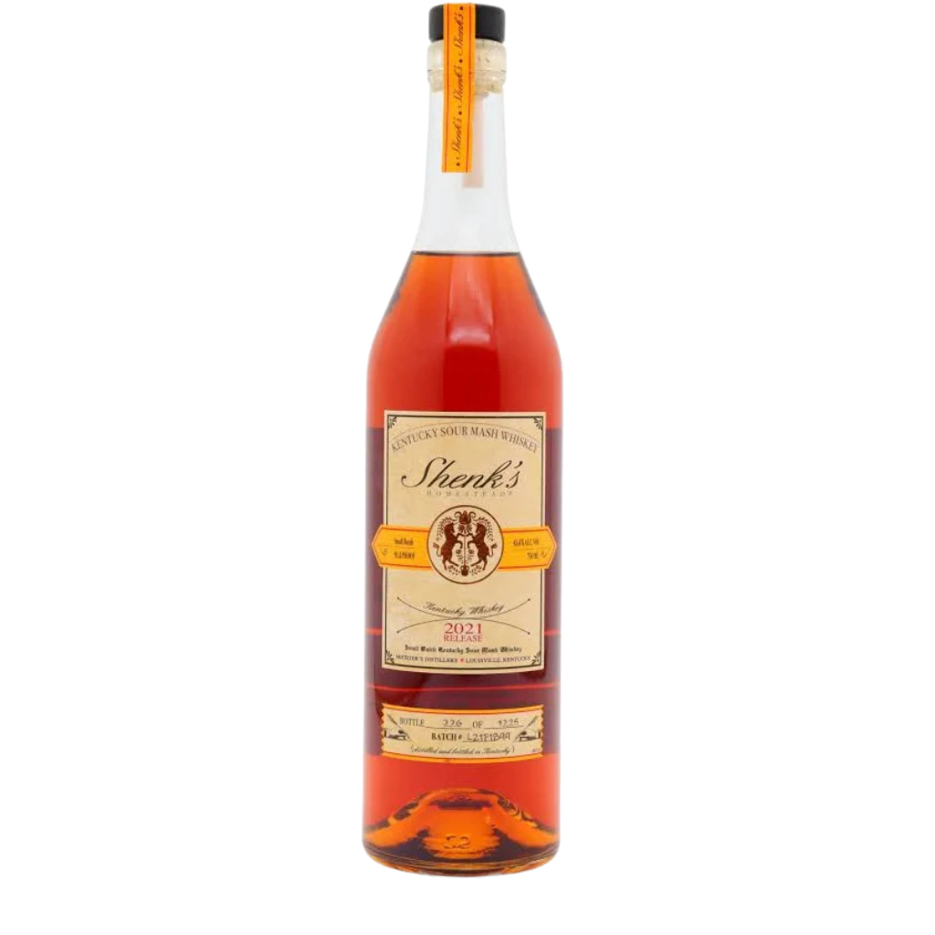 Shenk's Homestead 2021 Sour Mash Whiskey rare discontinued bottle front label