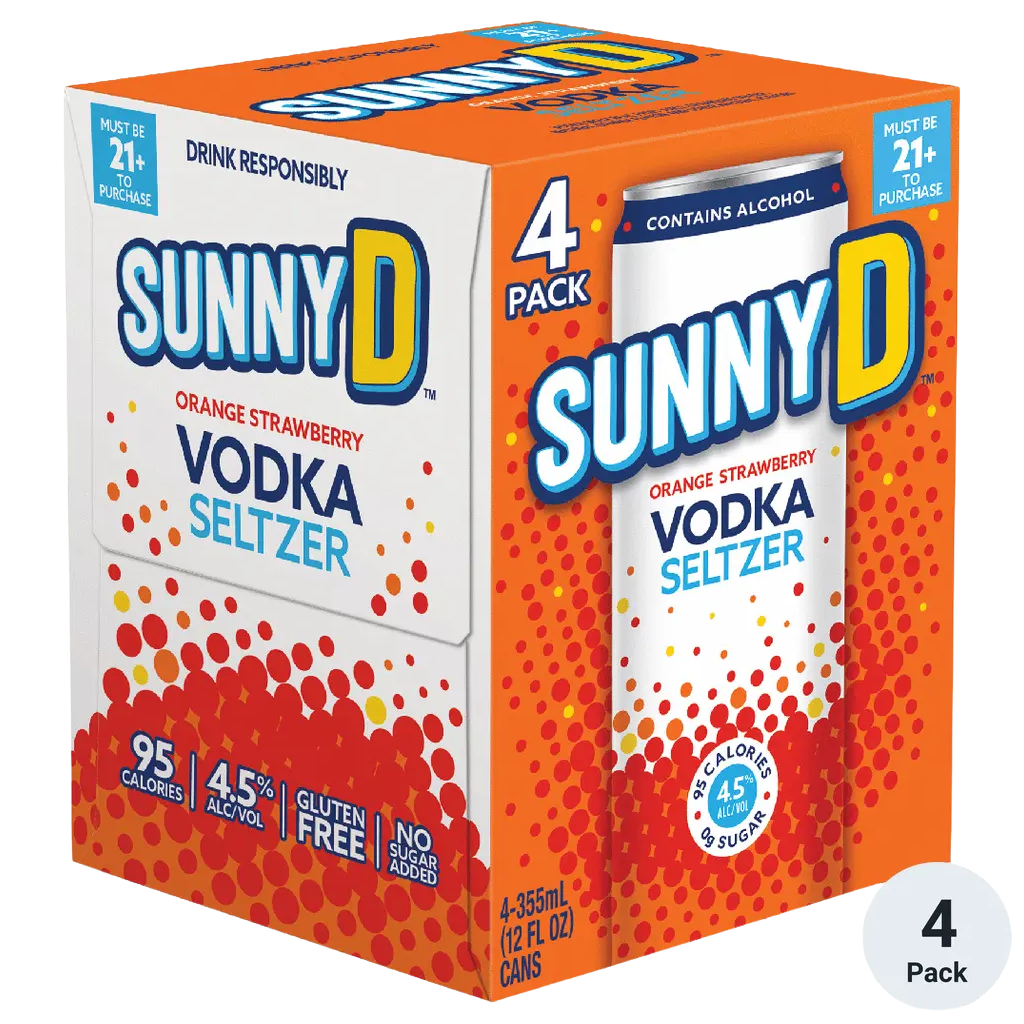 buy sunnyD Vodka Seltzer 4-pack 12oz online sunset liquor 
