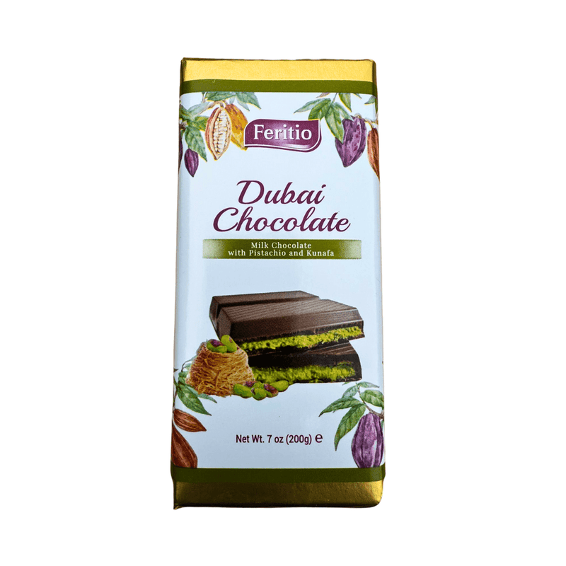 Feritio Dubai Chocolate Bars 7 OZ 200 g