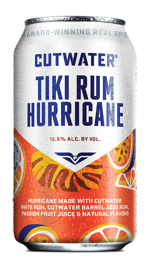 CutWater Tiki Rum Hurricane 4 Pack 12 oz Cans