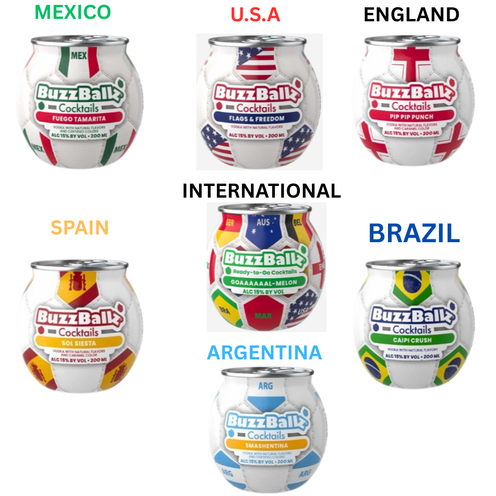 World Cup Buzzballz Soccer Flags Cocktail | Limited Edition Drinks ...