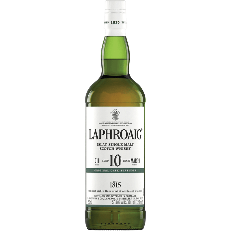 Laphroaig Scotch Single Malt Cask Strength 10 years