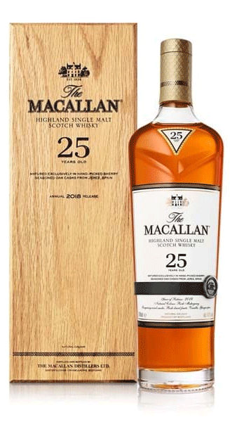 The Macallan Sherry Oak 25 Year Old Single Malt Whisky 750ml